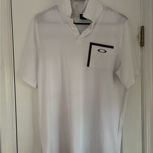 Oakley White Polo Shirt with Black Trim